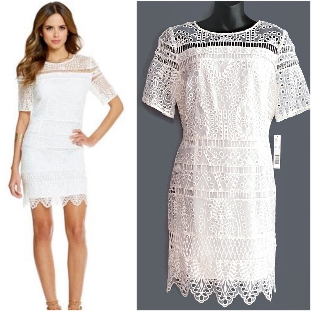 FINAL👎NWT Gianni Bini Little White Dress Sz 10